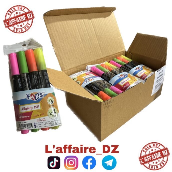 12POCHETTES DE 4 SURLIGNEURS 81300