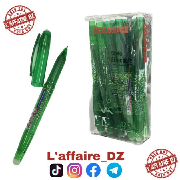 12PCS STYLO EFFAÇABLE VERT