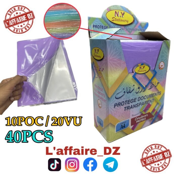 40PCS PROTÈGE DOCUMENTS 10POC