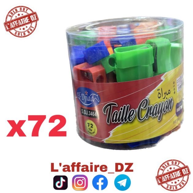 72PCS TAILLE-CRAYON ELDJIAD 3464