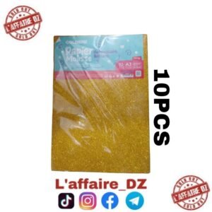 PAPIER MOUSSE AUTOCOLLANT BRAILLANT A3 JAUNE 10PCS N°25116