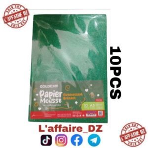 PAPIER MOUSSE AUTOCOLLANT BRAILLANT A3 VERT 10PCS N°25120