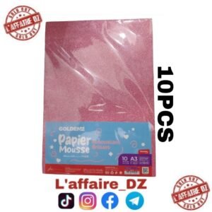 PAPIER MOUSSE AUTOCOLLANT BRAILLANT A3 ROSE 10PCS N°25121