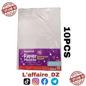 PAPIER MOUSSE AUTOCOLLANT BRAILLANT A3 BLANC 10PCS N°25122