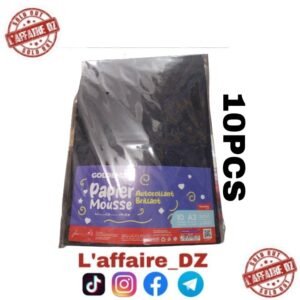 PAPIER MOUSSE AUTOCOLLANT BRAILLANT A3 NOIR 10PCS N°25119