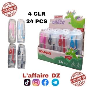 COMPAS MÉTALLIQUE DRACO 4CLR 24PCS N°44203