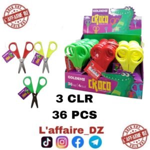 CISEAUX CROCO 3CLR 36PCS N°38045