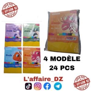 PAPIER GOMME AUTOCOLLANT 10CLR  4 MODELE 24PCS N°25008