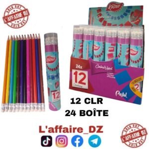 CRAYON COULEUR KIOSE 24 BOÎTE 12CLR ok-1113