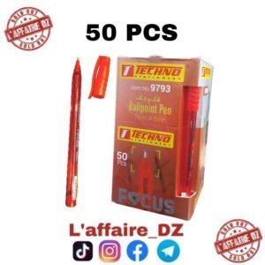 STYLO À BILLE FOCUS ROUGE 50PCS N°9793
