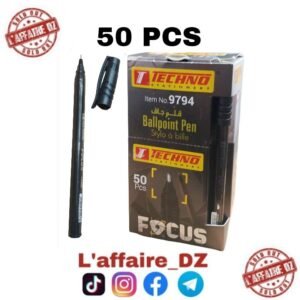 STYLO À BILLE FOCUS NOIR 50PCS N°9794