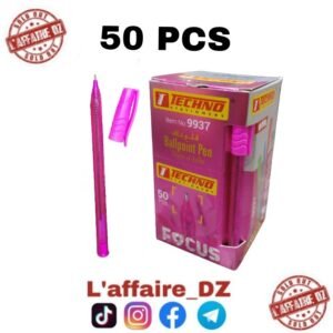 STYLO À BILLE FOCUS ROSE 50PCS N°9937