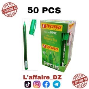 STYLO À BILLE FOCUS VERT 50PCS N°9792