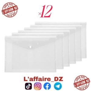 12 PCS PORTÉ DOCUMENT TRANSPARENT N°72731